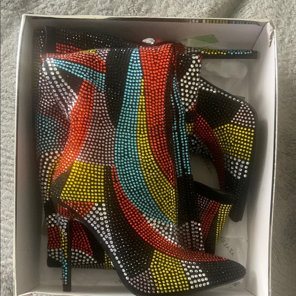 NEW Colorful Rhinestone Boots - Picture 2 of 3
